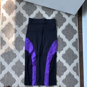 Black and purple tight skirt